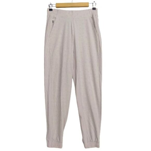 Athleta Brooklyn Textured Jogger Leopard Abalone Size 2 Taupe Ribbed Pants - Picture 4 of 13